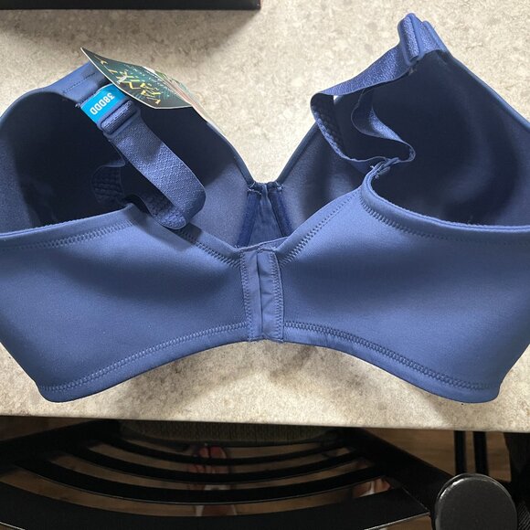 Vanity Fair underwire t-shirt bra smooth back 38DDD blue underwire NWT NEW - Picture 2 of 3